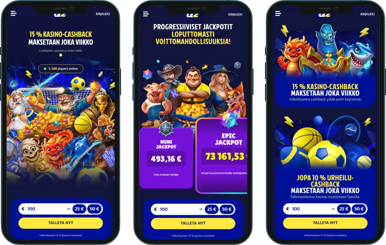 Quickz Casino mobiililaitteille